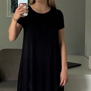 Old Navy Short Sleeve Black Swing Dress